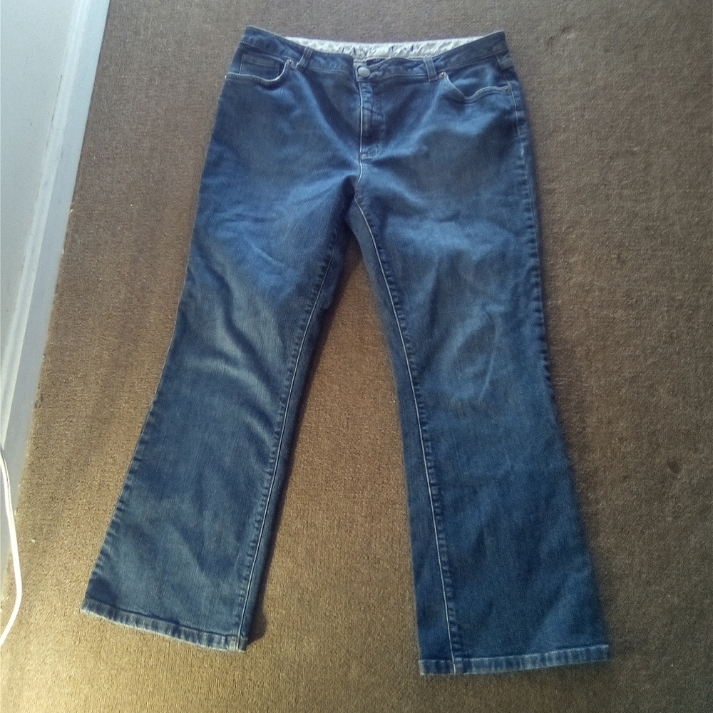 LANDS' END Classic Blue Women's Jeans SIZE 14 P